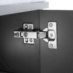 Albero da ingresso scanalato bianco/grigio/nero con panca imbottita, 8 ganci dorati e ripiano regolabile – Ingresso per 1 persona