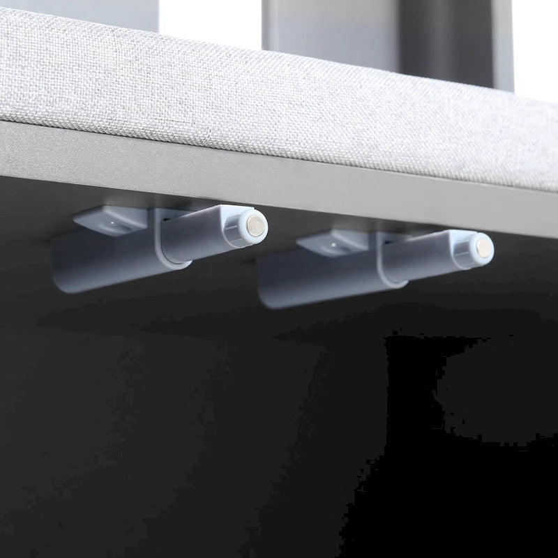 Albero da ingresso scanalato bianco/grigio/nero con panca imbottita, 8 ganci dorati e ripiano regolabile – Ingresso per 1 persona