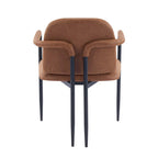 Sedie da pranzo imbottite, Espresso/Beige e Cachi/Nero, Set da 2