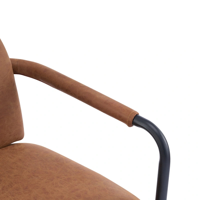 Sedie da pranzo imbottite, Espresso/Beige e Cachi/Nero, Set da 2