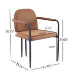 Sedie da pranzo imbottite, Espresso/Beige e Cachi/Nero, Set da 2