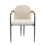 Sedie da pranzo imbottite, Espresso/Beige e Cachi/Nero, Set da 2