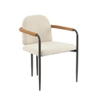 Sedie da pranzo imbottite, Espresso/Beige e Cachi/Nero, Set da 2