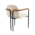 Sedie da pranzo imbottite, Espresso/Beige e Cachi/Nero, Set da 2
