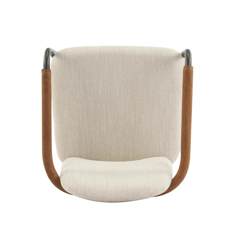 Sedie da pranzo imbottite, Espresso/Beige e Cachi/Nero, Set da 2