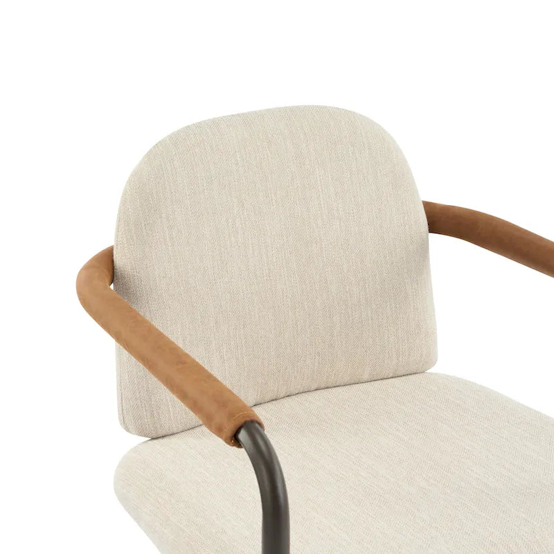 Sedie da pranzo imbottite, Espresso/Beige e Cachi/Nero, Set da 2