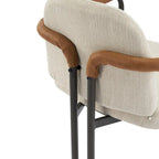 Sedie da pranzo imbottite, Espresso/Beige e Cachi/Nero, Set da 2