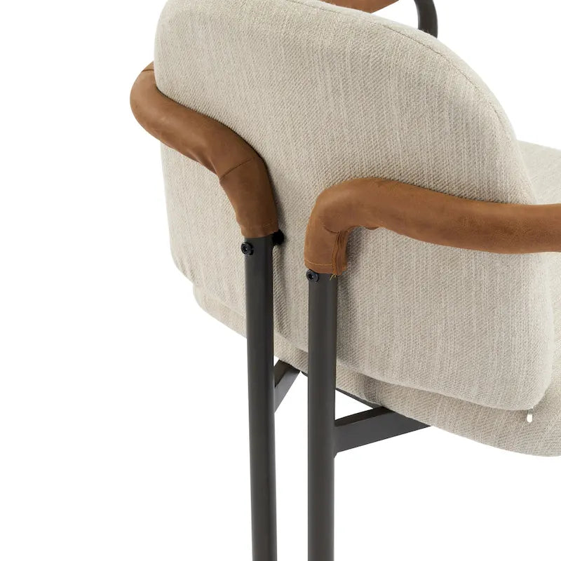 Sedie da pranzo imbottite, Espresso/Beige e Cachi/Nero, Set da 2