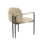 Sedie da pranzo imbottite, Espresso/Beige e Cachi/Nero, Set da 2