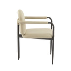 Sedie da pranzo imbottite, Espresso/Beige e Cachi/Nero, Set da 2