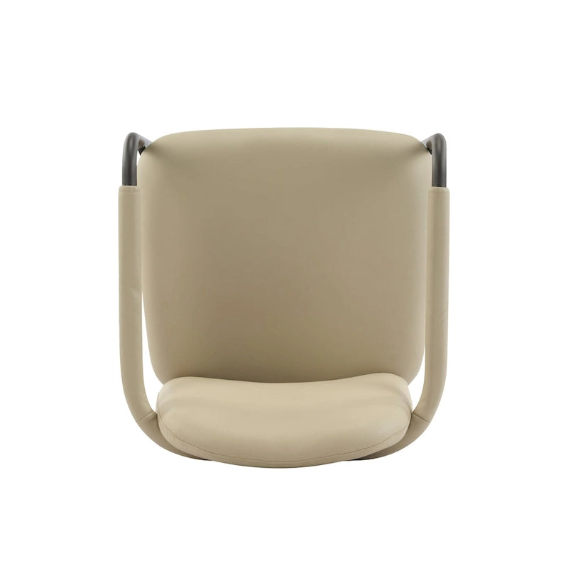 Sedie da pranzo imbottite, Espresso/Beige e Cachi/Nero, Set da 2