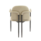 Sedie da pranzo imbottite, Espresso/Beige e Cachi/Nero, Set da 2