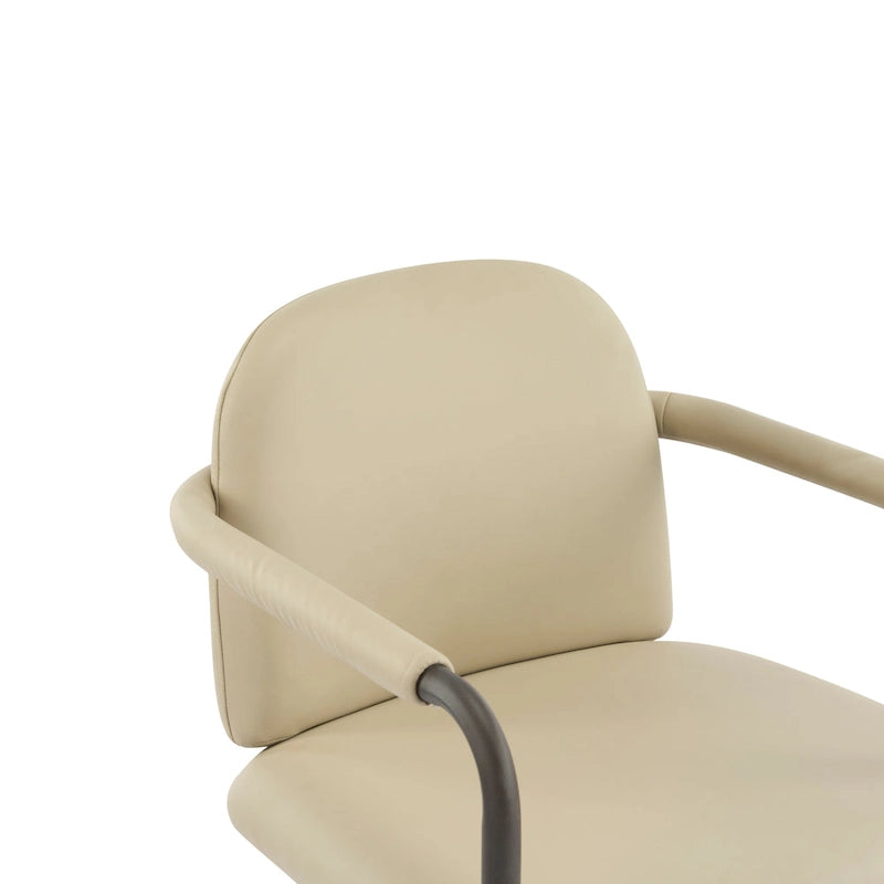 Sedie da pranzo imbottite, Espresso/Beige e Cachi/Nero, Set da 2