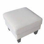 Ottoman in tessuto grigio scuro / beige, 1 posto