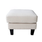 Ottoman in tessuto grigio scuro / beige, 1 posto
