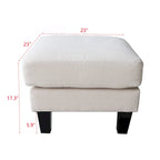 Ottoman in tessuto grigio scuro / beige, 1 posto