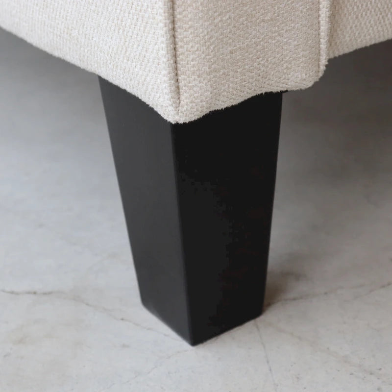 Ottoman in tessuto grigio scuro / beige, 1 posto