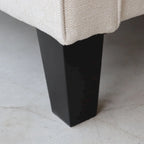 Ottoman in tessuto grigio scuro / beige, 1 posto