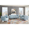 Set divano, divanetto e poltrona in pelle pieno fiore Hydeline Arvo con piume, memory foam e molle