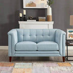 Set divano, divanetto e poltrona in pelle pieno fiore Hydeline Arvo con piume, memory foam e molle