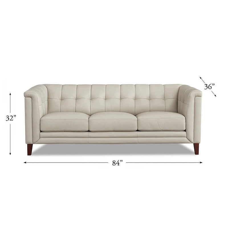 Set divano, divanetto e poltrona in pelle pieno fiore Hydeline Arvo con piume, memory foam e molle