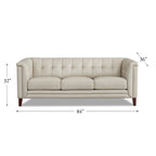 Set divano, divanetto e poltrona in pelle pieno fiore Hydeline Arvo con piume, memory foam e molle