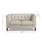 Set divano, divanetto e poltrona in pelle pieno fiore Hydeline Arvo con piume, memory foam e molle