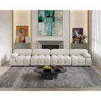 Divano componibile a L in velluto arancione/nero/verde/beige/blu, 4 posti con chaise longue