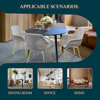 Sedia da pranzo con braccioli in similpelle nera carbone con gambe in ferro, set da 2