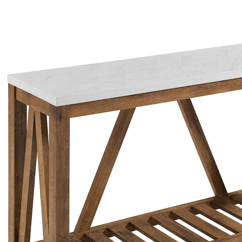 Consolle A-Frame | Rovere rustico / Rovere bianco / Rovere grigio sbiancato / Marmo