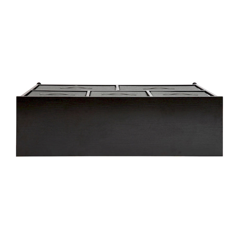 Comò con 5 cassetti, Bianco/Grigio e Nero/Grigio, Cassetti in tessuto, Montaggio per 1 persona