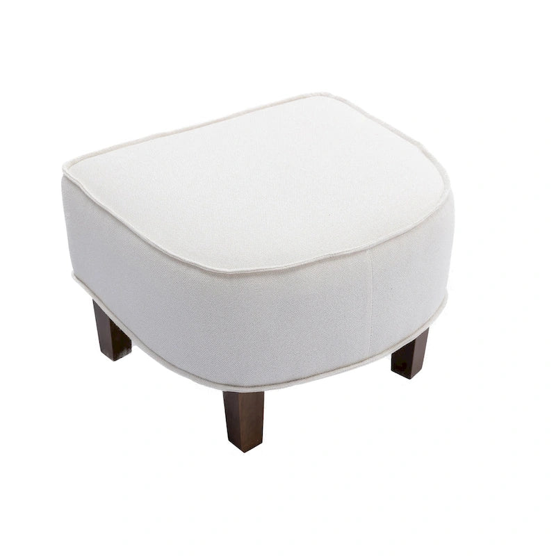 Poltrona a botte Mid-Century multicolore con poggiapiedi, 1 posto