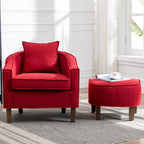 Poltrona a botte Mid-Century multicolore con poggiapiedi, 1 posto