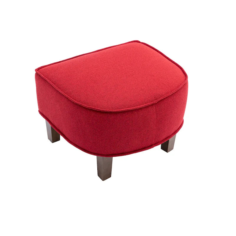 Poltrona a botte Mid-Century multicolore con poggiapiedi, 1 posto
