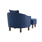 Poltrona a botte Mid-Century multicolore con poggiapiedi, 1 posto