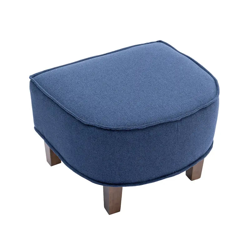 Poltrona a botte Mid-Century multicolore con poggiapiedi, 1 posto