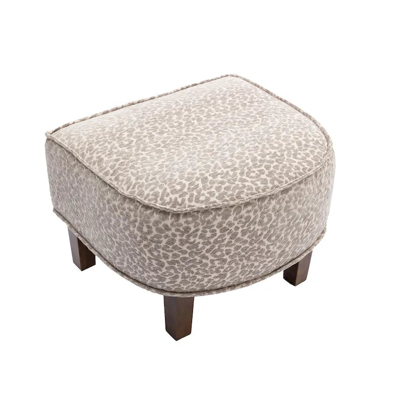 Poltrona a botte Mid-Century multicolore con poggiapiedi, 1 posto