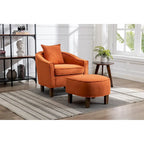 Poltrona a botte Mid-Century multicolore con poggiapiedi, 1 posto