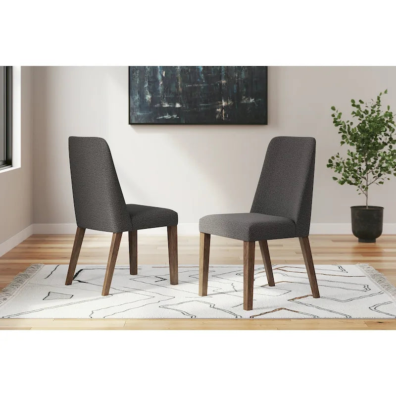 Sedia da pranzo imbottita, set da 2 – Giallo / Carbone / Verde acqua