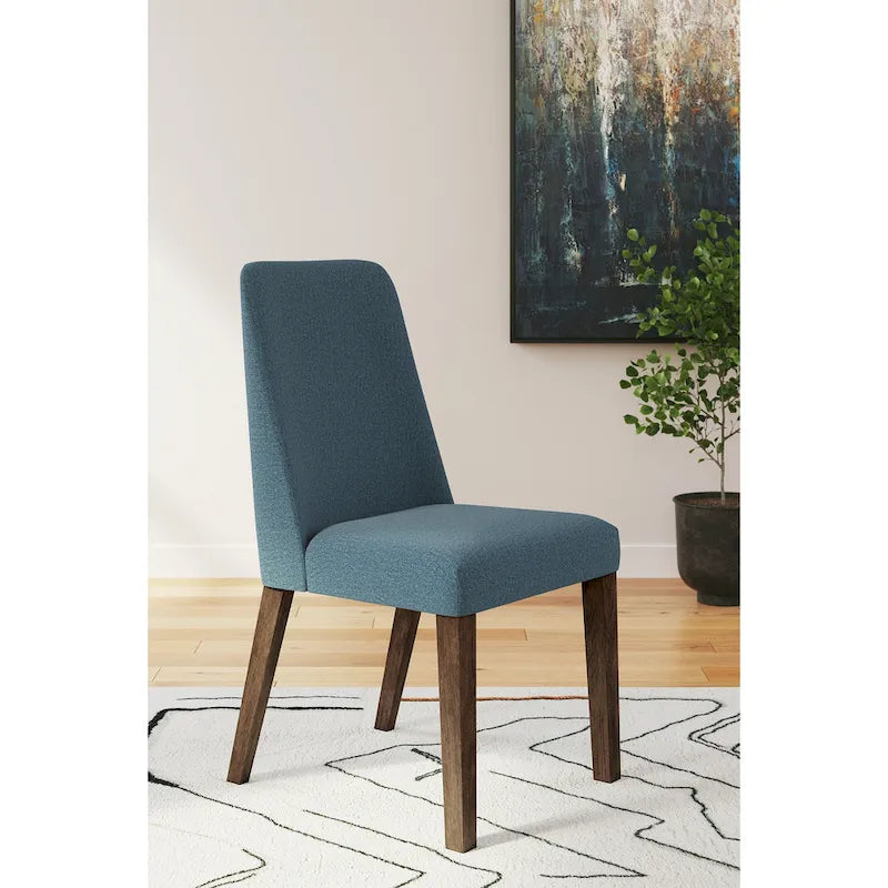 Sedia da pranzo imbottita, set da 2 – Giallo / Carbone / Verde acqua