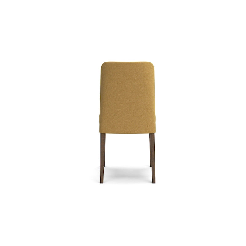 Sedia da pranzo imbottita, set da 2 – Giallo / Carbone / Verde acqua