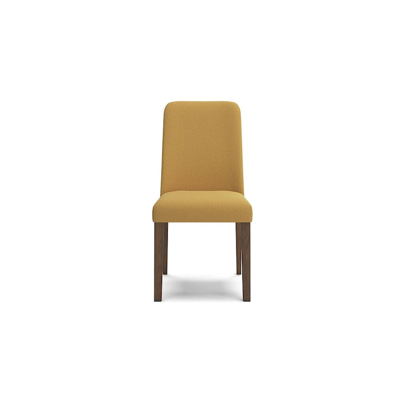 Sedia da pranzo imbottita, set da 2 – Giallo / Carbone / Verde acqua