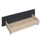 Letto Queen imbottito con contenitore e borchie – Blu/Beige/Grigio/Verde, adatto per 2