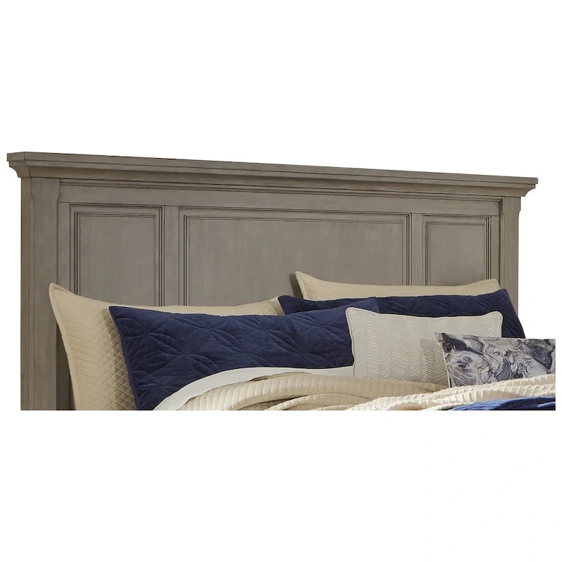 Letto contenitore con pannello grigio chiaro con 2 cassetti - King / California King / Queen
