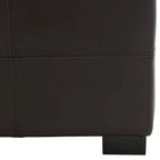 Panca contenitore in similpelle marrone/nera/crema, seduta singola – 119 cm L x 46 cm P x 43 cm A