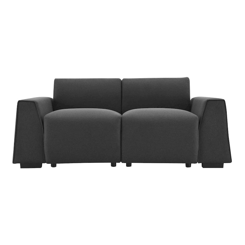Divano 2-3 Posti in Lino Grigio, 180 cm di Larghezza, Stile Minimalista