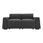 Divano 2-3 Posti in Lino Grigio, 180 cm di Larghezza, Stile Minimalista