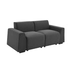 Divano 2-3 Posti in Lino Grigio, 180 cm di Larghezza, Stile Minimalista