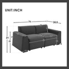 Divano 2-3 Posti in Lino Grigio, 180 cm di Larghezza, Stile Minimalista