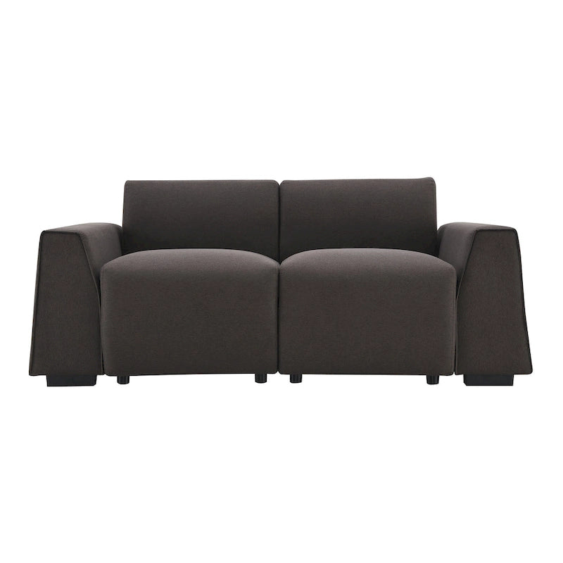 Divano 2-3 Posti in Lino Grigio, 180 cm di Larghezza, Stile Minimalista